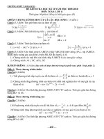 ĐỀ KIỂM TRA HỌC KỲ II NĂM HỌC 2009-2010 MÔN: TOÁN- LỚP 11 TRƯỜNG THPT TAM GIANG potx