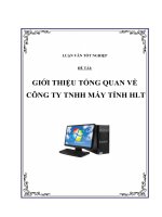 BÁO CÁO THỰC TẬP GIỚI THIỆU TỔNG QUAN VỀ CÔNG TY TNHH MÁY TÍNH HLT doc