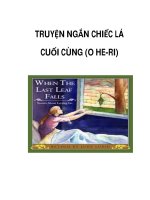 TRUYỆN NGẮN CHIẾC LÁ CUỐI CÙNG (O HE-RI)_1 ppt