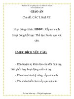 Giáo án mầm non chương trình đổi mới: Chủ đề: CÁC LOẠI XE. pps