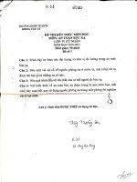 Đề thi khóa 33 trường ĐHSP năm 2 khoa vật lý - An toàn bức xạ potx