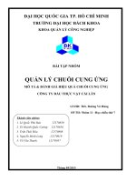 mô tả và đánh giá hiệu quả chuỗi cung ứng công ty dầu thực vật cái lân