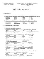 ĐỀ TRẮC NGHIỆM 1 - Trường THPT Lai Vung I doc