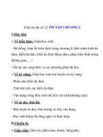 Giáo án đại số 12: ÔN TẬP CHƯƠNG pdf