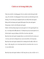 Cách cư xử trong tình yêu ppt