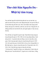 Thơ chữ Hán Nguyễn Du Nhật ký tâm trạng pptx