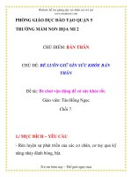 Giáo án mầm non chương trình đổi mới: Đề tài: Bé chơi vận động để có sức khỏe tốt. doc