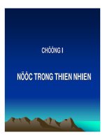 ĐỊA CHẤT THỦY VĂN ĐẠI CƯƠNG - CHƯƠNG 1 pot