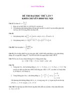 ĐỀ THI ĐẠI HỌC THỬ LẦN 7 KHỐI CHUYÊN ĐHSP HÀ NỘI pps