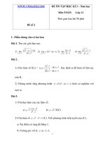 ĐỀ ÔN TẬP HỌC KÌ 2 – TOÁN Lớp 11 pps