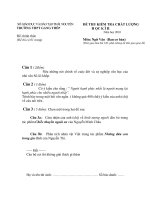 ĐỀ KIỂM TRA CHẤT LƯỢNG HỌC K Ì II Môn: Ngữ Văn THPT GANG THÉP pdf