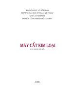 GIÁO TRÌNH MÁY CẮT KIM LOẠI - CHƯƠNG 1 pptx