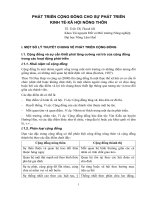 Phát triển cộng đồng cho sự phát triển kinh tế xã hội nông thôn