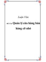 Báo cáo: Quản lý cửa hàng bán hàng cỡ nhỏ potx