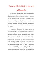 Tư tưởng Hồ Chí Minh về nhà nước pháp quyền Hồ Chí Minh ppt