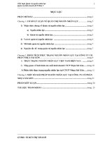 thực trạng và giải pháp nguồn nhân lực tại công ty cổ phần nhựa sài gòn ( 2013)