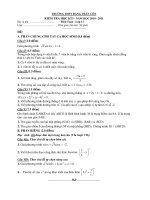 KIỂM TRA HỌC KÌ I - NĂM HỌC 2010 - 2011 Môn Toán - Lớp 11 TRƯỜNG THPT ĐẶNG TRẦN CÔN pdf
