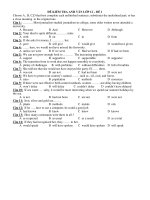 ĐỀ KIỂM TRA ANH VĂN LỚP 12 – ĐỀ 1 pps