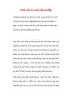 Sinh viên và cách sống tự lập ppt