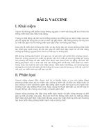 DƯỢC LÝ HỌC THÚ Y - BÀI 2: VACCINE ppt