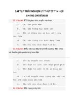 BÀI TẬP TRẮC NGHIỆM LÝ THUYẾT TIN HỌC CHỨNG CHỈ BẰNG B_2 ppsx
