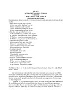 ĐỀ SỐ 2 - ĐỀ THI THỬ ĐẠI HỌC NĂM 2011 Môn: Tiếng Anh – Khối D doc