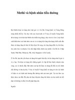 Methi và bệnh nhân tiểu đường pps