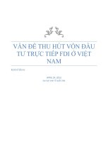 vấn đề thu hút vốn đầu tư trực tiếp fdi ở việt nam