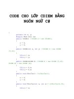 CODE CHO LỚP CDIEM BẰNG NGÔN NGỮ C# docx