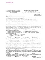 ĐỀ THI TRƯỜNG THPT PHAN ĐÌNH PHÙNG số1 docx