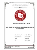 hoạt động sản xuất vào xuất nhập khẩu phụ tùng xe máy của công ty nissin việt nam