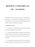 KHÁM BỤNG VÀ PHÁT HIỆN GAN LỚN - CỔ CHƯỚNG pptx