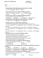 English Test Time: 15 minutes pps