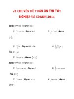 21 CHUYÊN ĐỀ TOÁN ÔN THI TỐT NGHIỆP VÀ CD&ĐH 2011 phần 3 doc