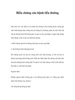 Biến chứng của bệnh tiểu đường pot