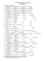 ĐỀ THI KIỂM TRA CHẤT LƯỢNG 2011 MÔN: ANH VĂN ĐỀ SỐ 16 ppt