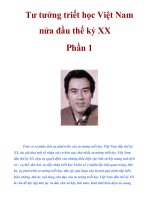 Tư tưởng triết học Việt Nam nửa đầu thế kỷ XX Phần 1 doc