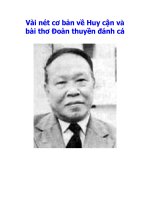 Vài nét cơ bản về Huy cận và bài thơ Đoàn thuyền đánh cá. ppt