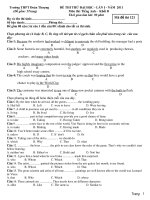 ĐỀ THI THỬ ĐẠI HỌC - LẦN I - NĂM 2011 Môn thi: Tiếng Anh - Khối D - Mã đề thi 121 ppsx