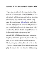 Password an toàn nhất là một câu văn hoàn chỉnh ppt