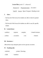 Lesson Plan (grade 11 – advanced) Period 113 potx