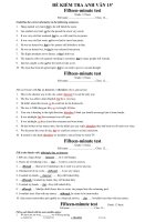 ĐỀ KIỂM TRA ANH VĂN 15’ pps