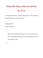 Hướng dẫn những sai lầm cần tránh khi dạy dỗ con docx