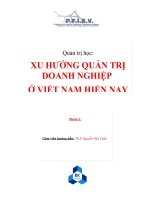 xu hướng quản trị doanh nghiệp ở việt nam hiện nay