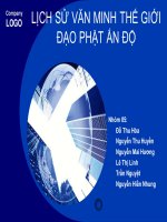 LỊCH SỬ VĂN MINH THẾ GIỚI ĐẠO PHẬT ẤN ĐỘ pptx