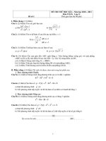 Đề kiểm tra học kỳ 2 môn toán lớp 11 - Đề số 1 pot