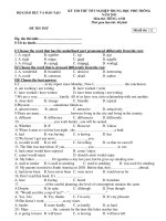 KỲ THI THỬ TỐT NGHIỆP TRUNG HỌC PHỔ THÔNG NĂM 2011 Môn thi: TIẾNG ANH - Đề thi 212 ppsx