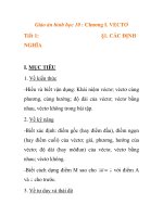 Giáo án hình học 10 : VECTƠ docx