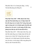 Phan Bội Châu với xu hướng bạo động – từ Duy Tân hội đến phong trào Đông Du pdf