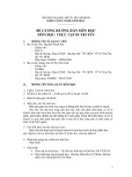 ĐỀ CƯƠNG HƯỚNG DẪN MÔN HỌC MÔN HỌC THỰC TẬP DI TRUYỀN pptx